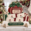 Personalized Letters to Santa Wooden Sign - Custom Family Names Christmas Mailbox Decor