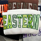 Custom School Name Sweatshirt - Varsity Applique Crewneck