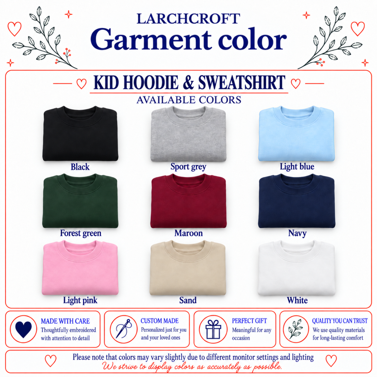 Personalized Kids School Sweatshirt – Custom School Name & Year Patchwork Appliqué Crewneck