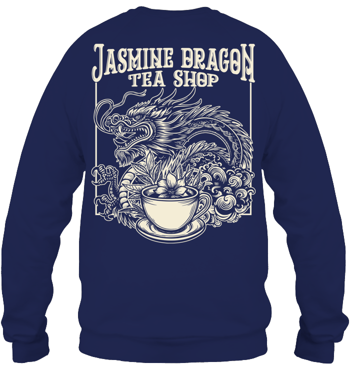Jasmine Dragon Tea House Sweatshirt - ECOTR3933 (Black Shirt)