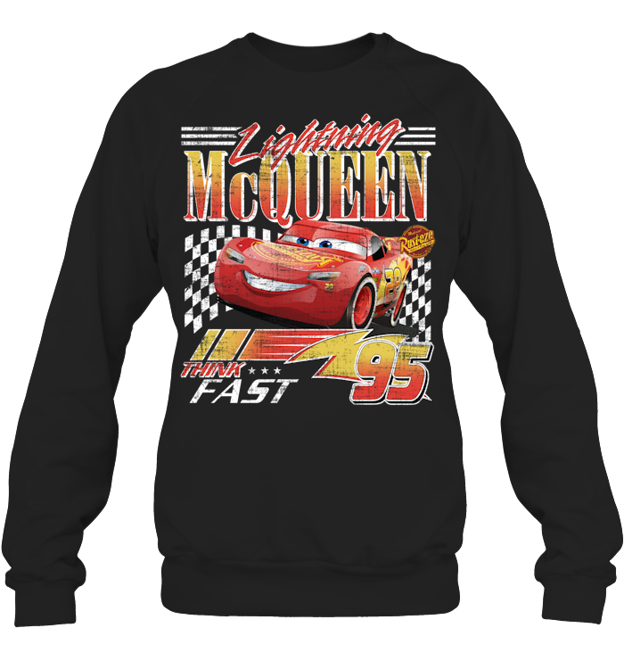 Vintage Lightning Mcqueen Shirt - EVYTT276 (Black Shirt)