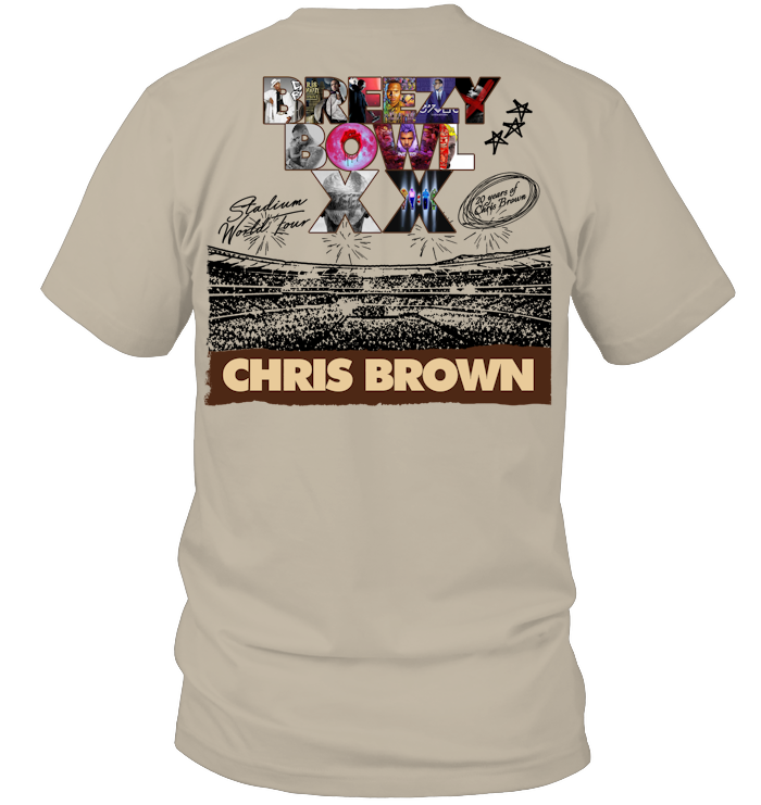 Chris Brown Tour Breezy Bowl XX Shirt - ECOTR4122 (White Shirt)
