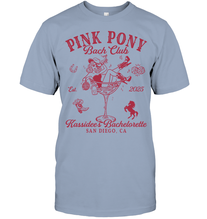 Personalized Pink Pony Bach Club Shirt - #3654444918