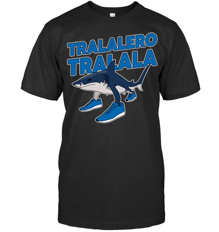 Tralalero Tralala Funny Shark Meme Shirt - ECOTR4018 (Black)