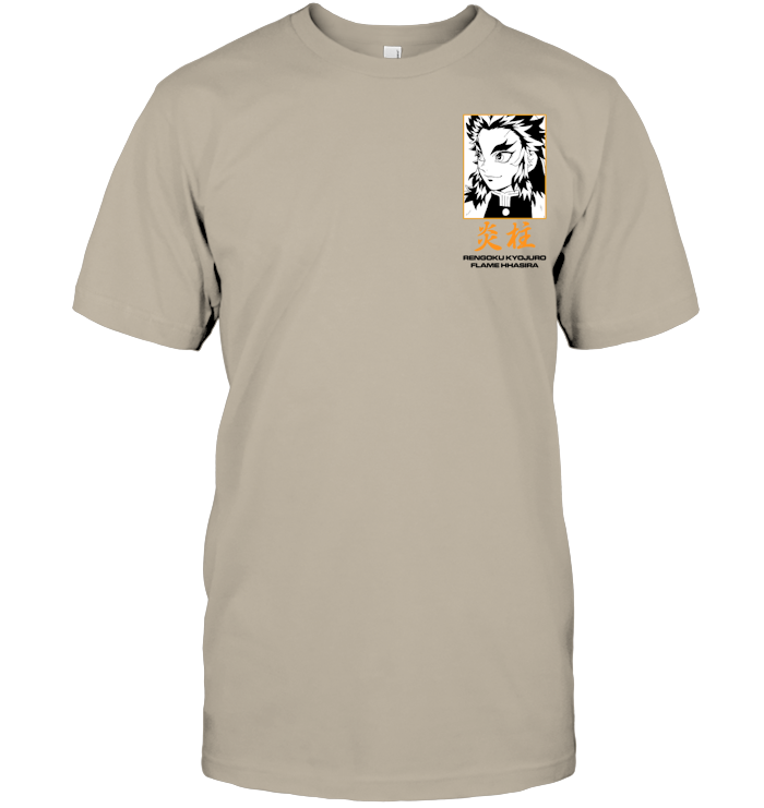 Demon Slayer Kyojuro Rengoku Unisex Tee - ECOBT1369 (White Shirt)