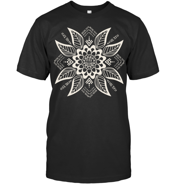 Subtle Anti Fascist FDT Mandala Political Shirt - ECOTR3857 (Black Shirt)