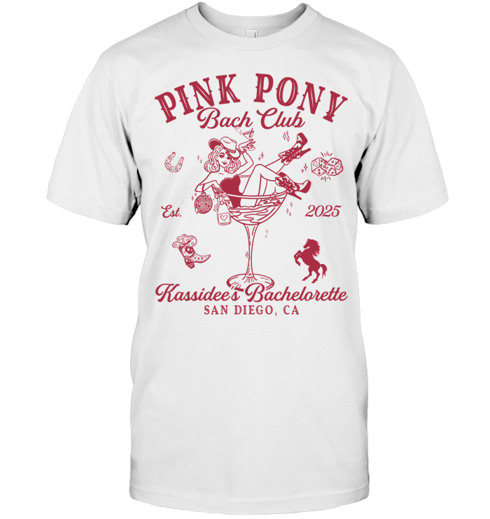 Personalized Pink Pony Bach Club Shirt - #3654444918