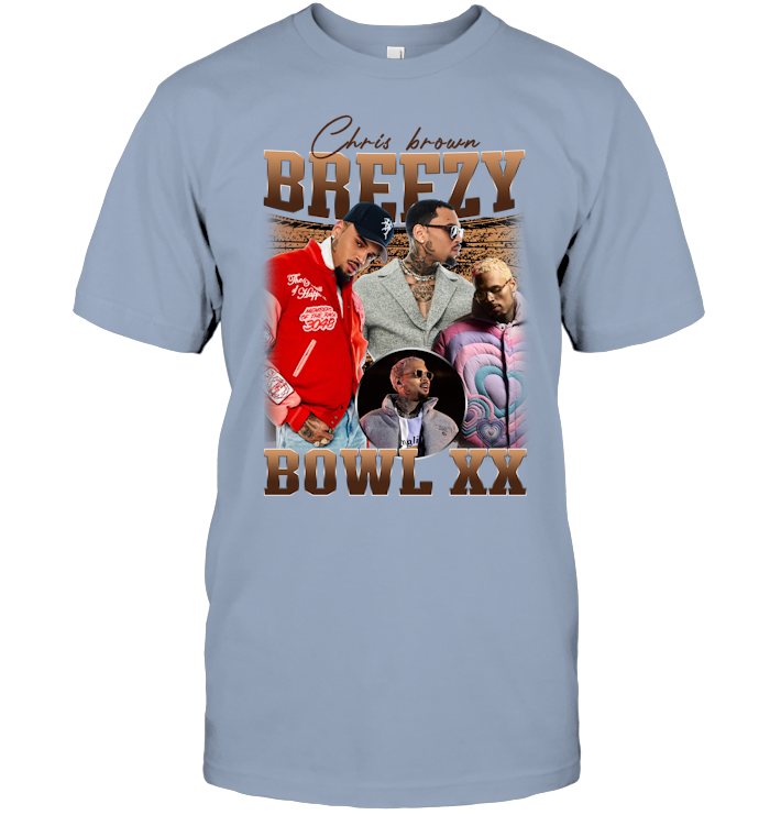 Chris Brown Breezy Bowl XX Tour T-Shirt - ECOBT1414 (White Shirt)