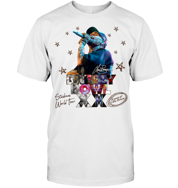 Chris Brown Tour Breezy Bowl XX Shirt - ECOTR4122 (White Shirt)
