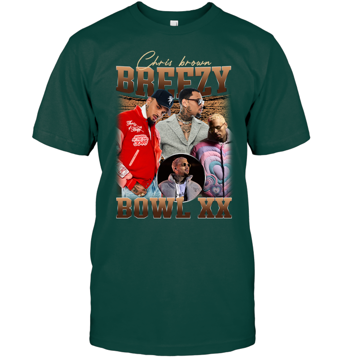 Chris Brown Breezy Bowl XX Tour T-Shirt - ECOBT1414 (Black Shirt)
