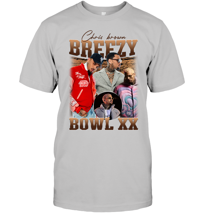 Chris Brown Breezy Bowl XX Tour T-Shirt - ECOBT1414 (White Shirt)