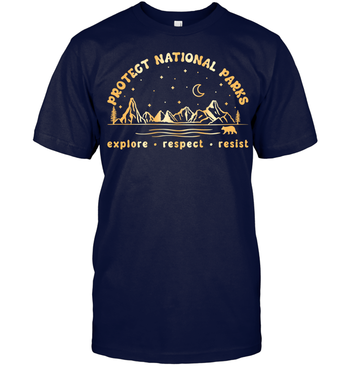 Protect National Parks Shirt - ECOTR3893 (Black Shirt)