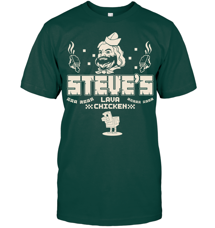 Steves Lava Chicken Restaurant Graphic Tee - ECOLD101 (Black Shirt)
