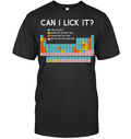 Can I Lick It Periodic Table Shirt - ECOLD102 (Black Shirt)