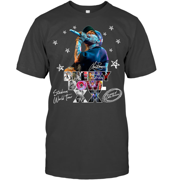 Chris Brown Tour Breezy Bowl XX Shirt - ECOTR4122 (Black Shirt)