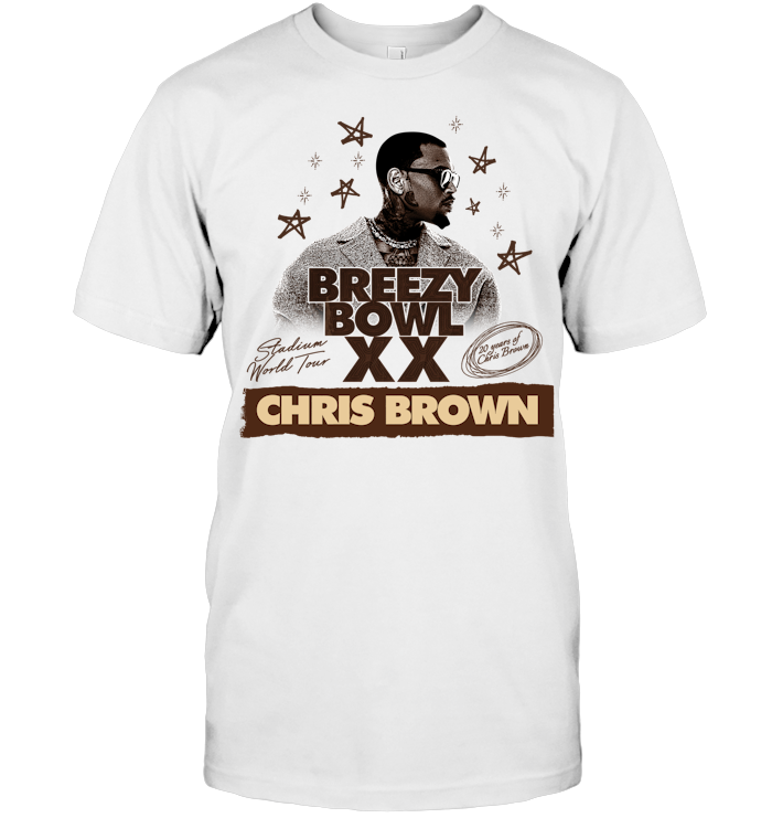 Chris Brown Merch 2025 Shirt - ECOBT1406 (Brown - White Shirt)