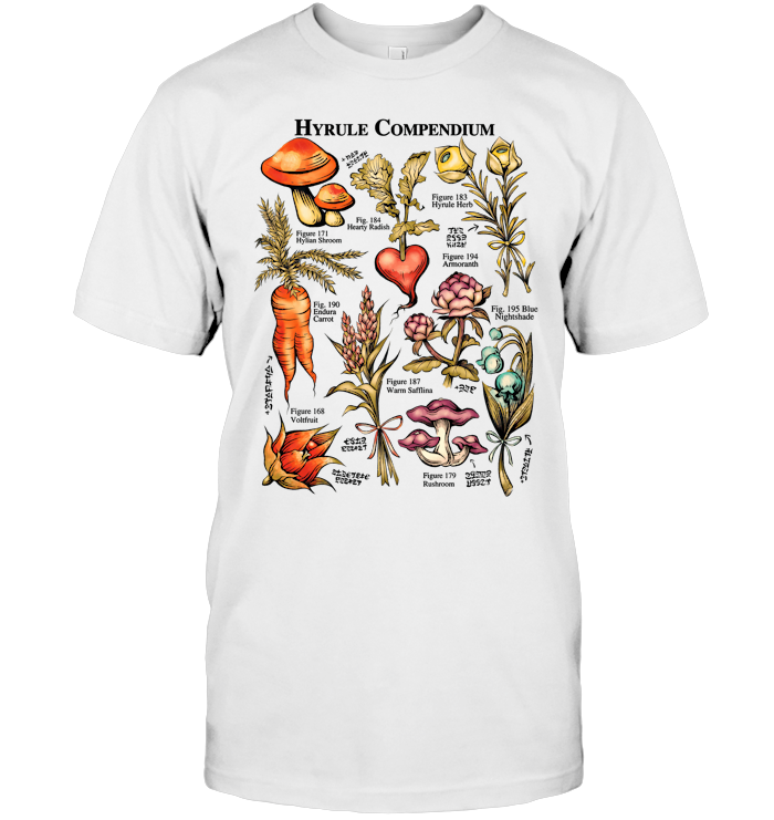 Hyrule Flora Shirt - EVYTR1535 (White Shirt)