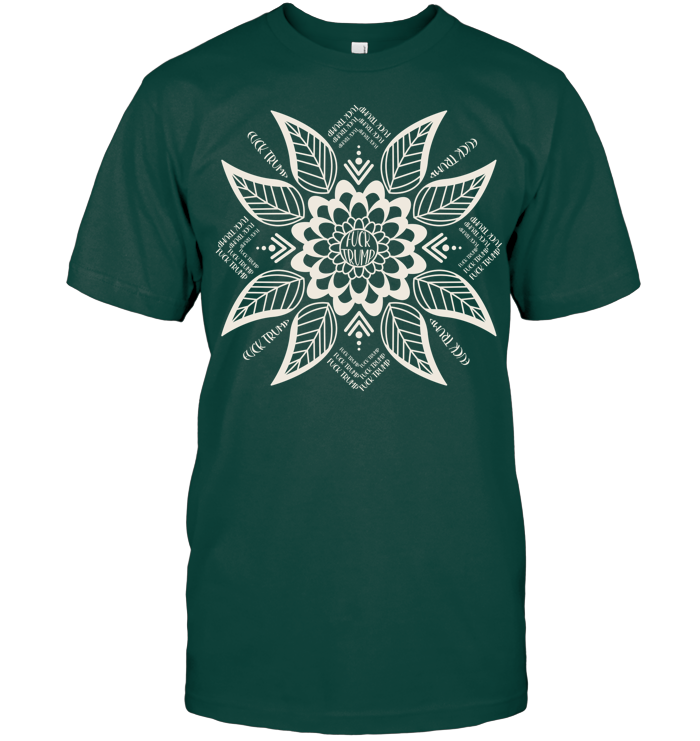 Subtle Anti Fascist FDT Mandala Political Shirt - ECOTR3857 (Black Shirt)