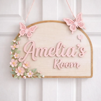 Personalized Girl Nursery Sign detail