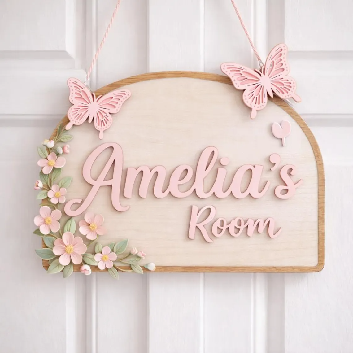Personalized Girl Nursery Sign detail