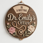 Personalized Doctor Office Sign design detail