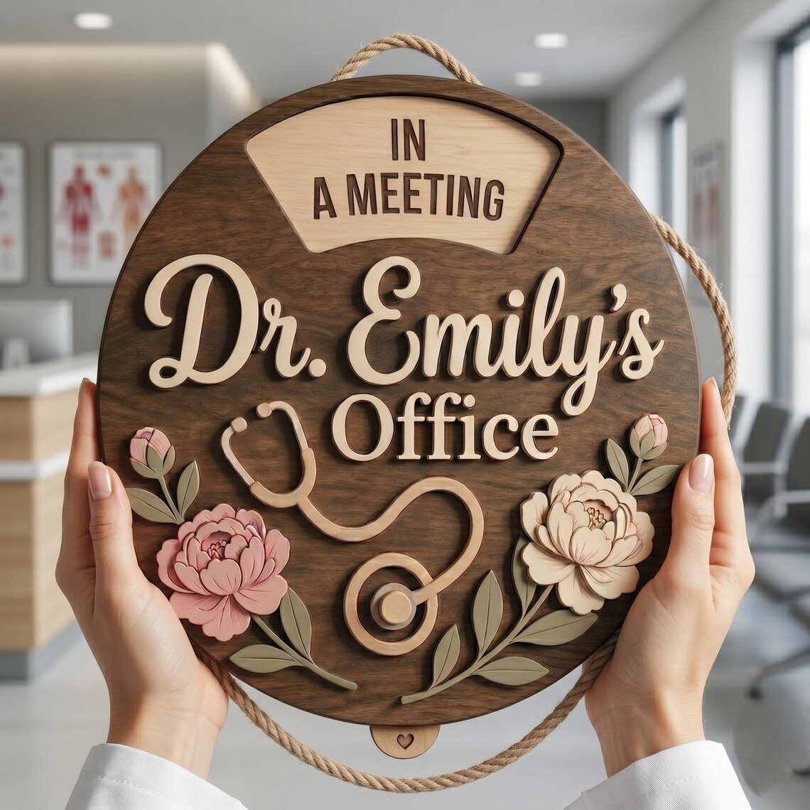 Personalized Doctor Office Sign for workspace privacy