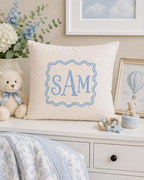 Personalized Monogram Pillow Cover detail