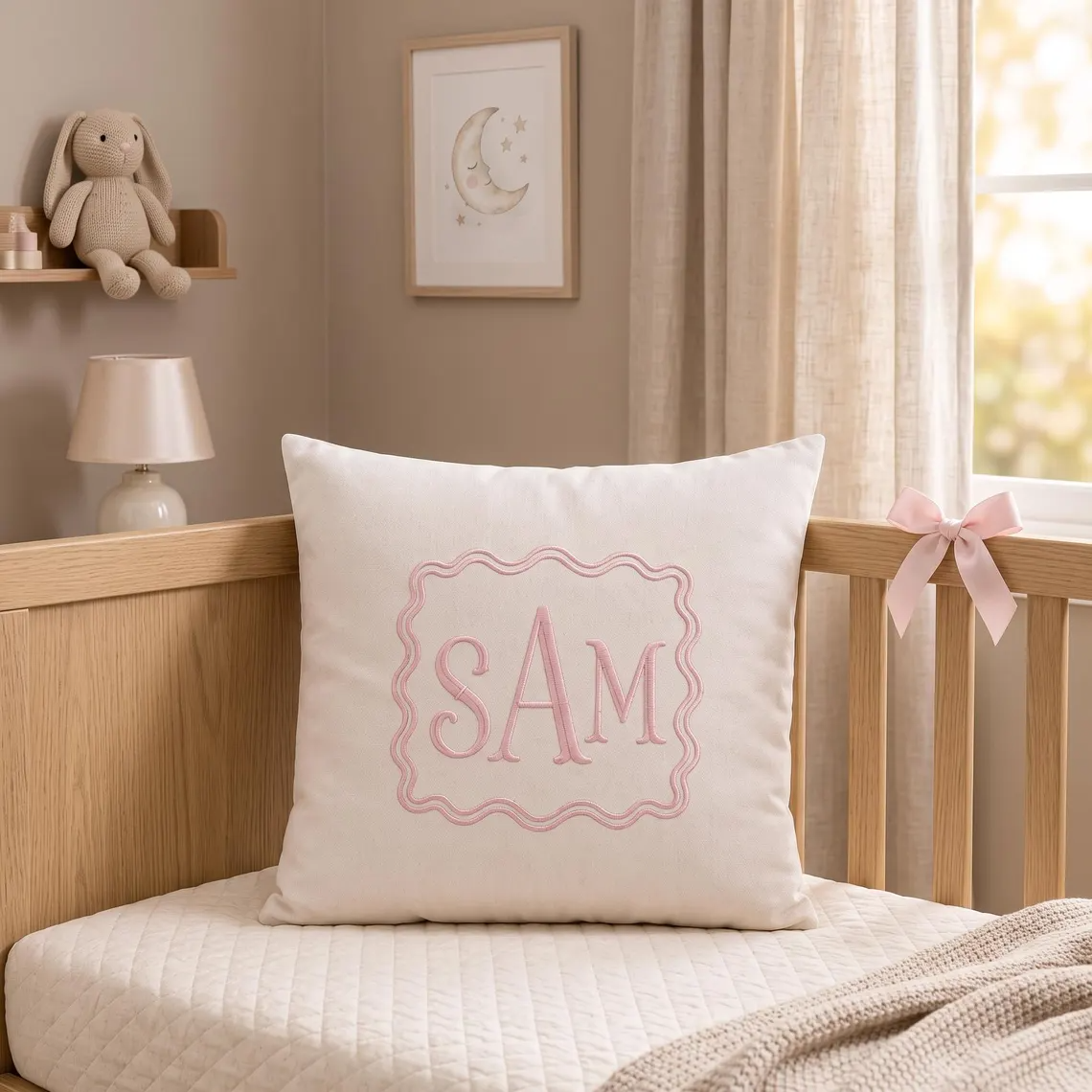 Personalized Monogram Pillow Cover for bedroom decor