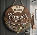 Personalized Wildflower Office Sign detail