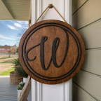 Personalized Monogram Door Hanger design detail