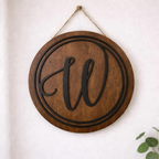 Personalized Monogram Door Hanger for family entryways