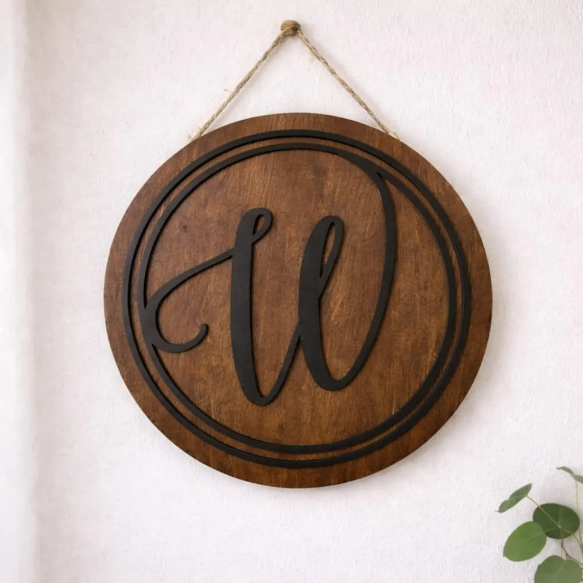 Personalized Monogram Door Hanger for family entryways
