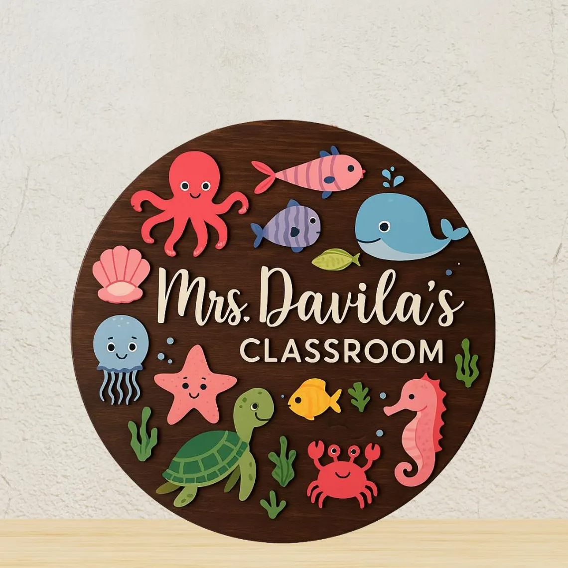 Personalized Ocean Teacher Sign for classroom decor