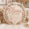 Personalized Floral Baby Announcement detail