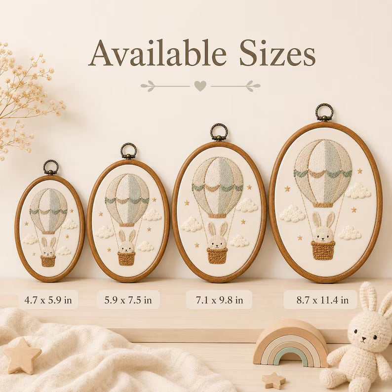 Personalized Bunny Christmas Ornament - Custom Baby Name Embroidery Hoop First Christmas Keepsake
