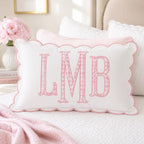 Personalized Monogram Pillow Cover detail