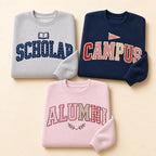 Custom applique lettering embroidery detail