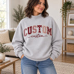 Personalized Name Sweatshirt - Mixed Pattern Applique Crewneck