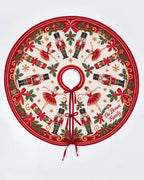 Custom Family Name Nutcracker Tree Skirt - Quilted Ballet Christmas Tree Decor