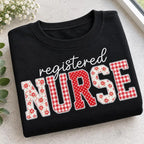 Personalized Emergency Nurse Sweatshirt - Custom RN Floral Applique Crewneck Gift