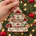 Personalized Family Christmas Ornament - Custom Names & Year Wood Keepsake