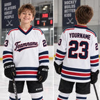 Custom Long Sleeve Hockey Jersey - Personalized Name & Number Team Shirt