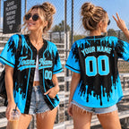Custom Paint Splatter Baseball Jersey - Personalized Name & Number Team Shirt