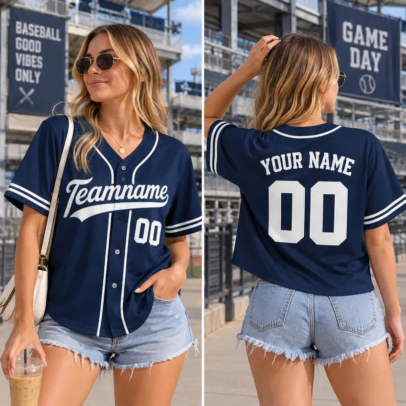 Custom Baseball Jersey with Name & Number - Personalized Softball Team Shirt
