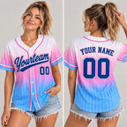 Custom Ombre Baseball Jersey - Personalized Team Name & Number