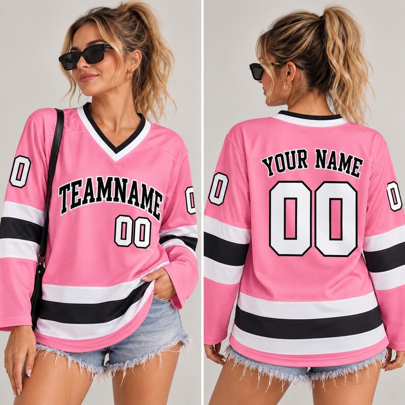 Personalized Hockey Team Jersey - Custom Player Name & Number Shirt