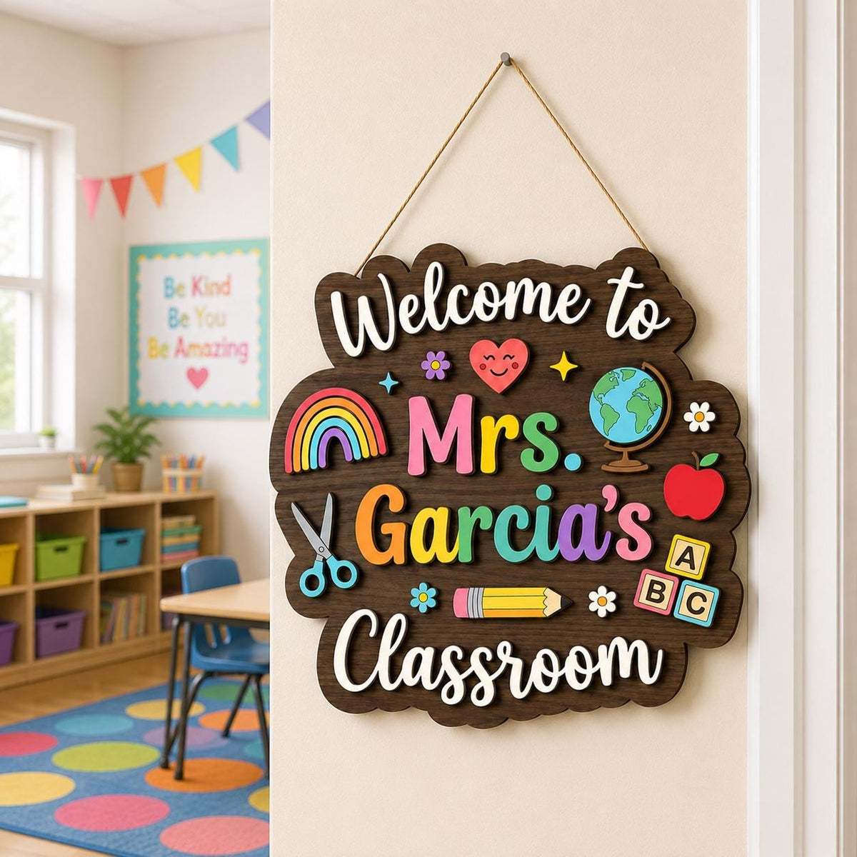 Personalized Teacher Name Sign alternate product view