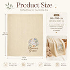 Personalized Floral Baby Blanket - Embroidered Knit Name Keepsake