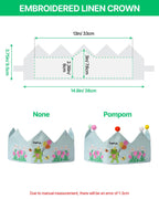 Personalized Birthday Candle Crown - Embroidered Kids Party Hat