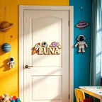 Personalized Space-Themed Baby Name Sign - Wooden Nursery Wall Decor